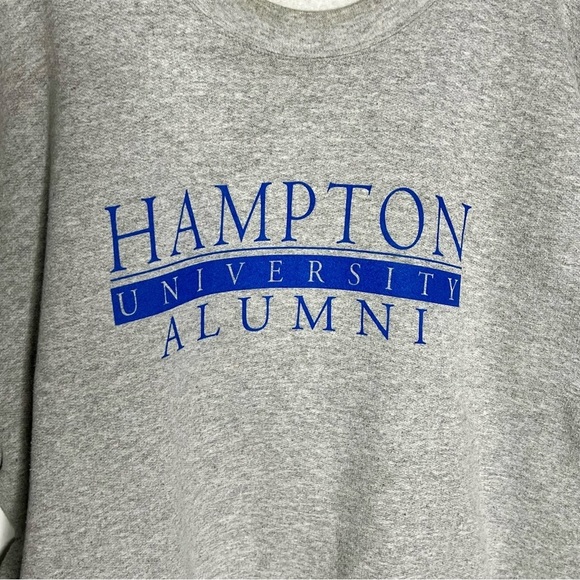 Vintage Port and Company Hampton University Almuni Fleece Sweatshirt SZ L - Picture 1 of 4